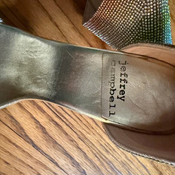 JEFFREY CAMPBELL | Rainbow Bling Rhinestone Solitaire Grand Prix Heels | Size 9 - Picture 8 of 10